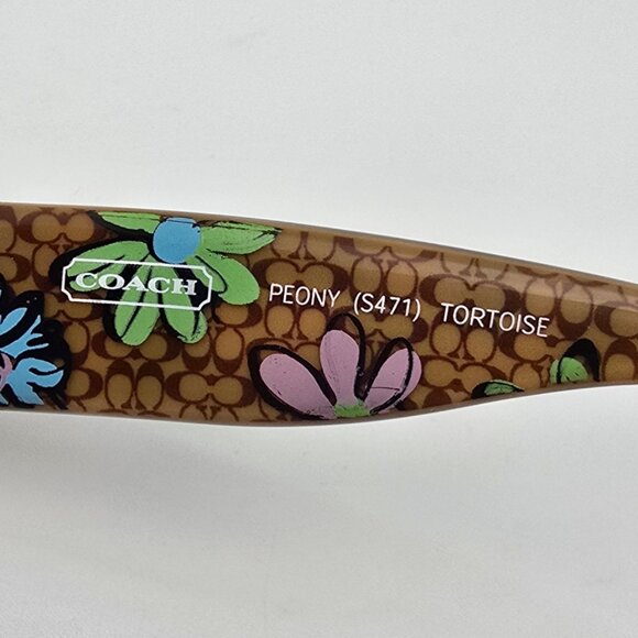 Coach Peony S471 Tortoise Frame Light Brown Gradient Lens Sunglasses 59-16-125 - Picture 9 of 15
